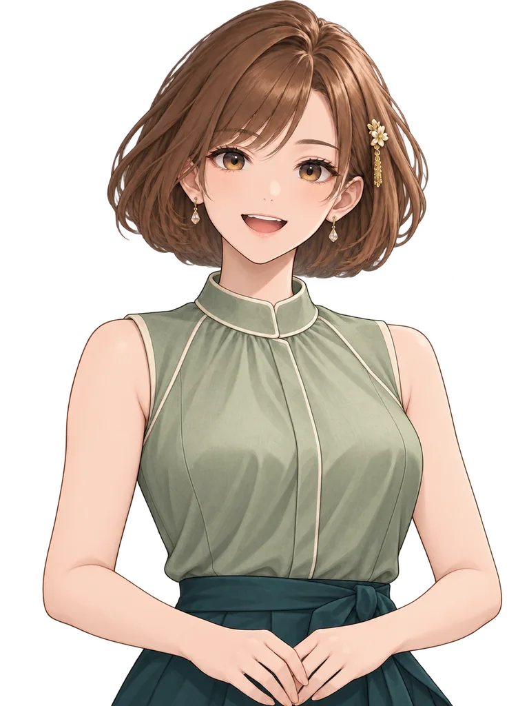 Illustrated portrait of Akari