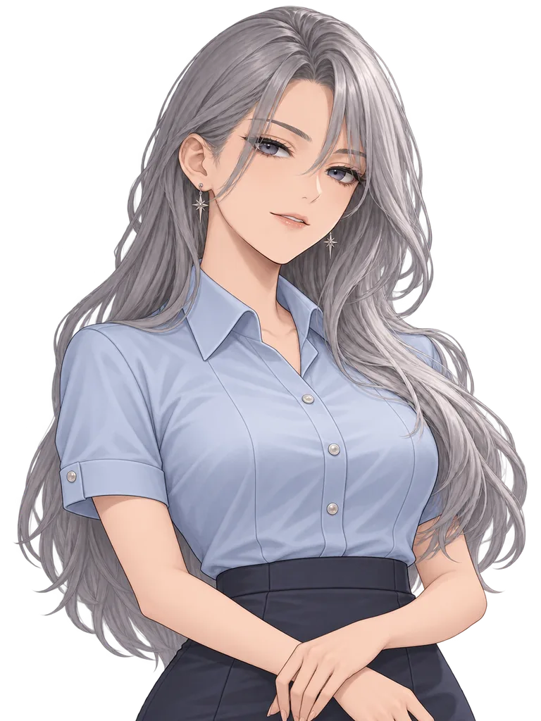 Illustrated portrait of Rei