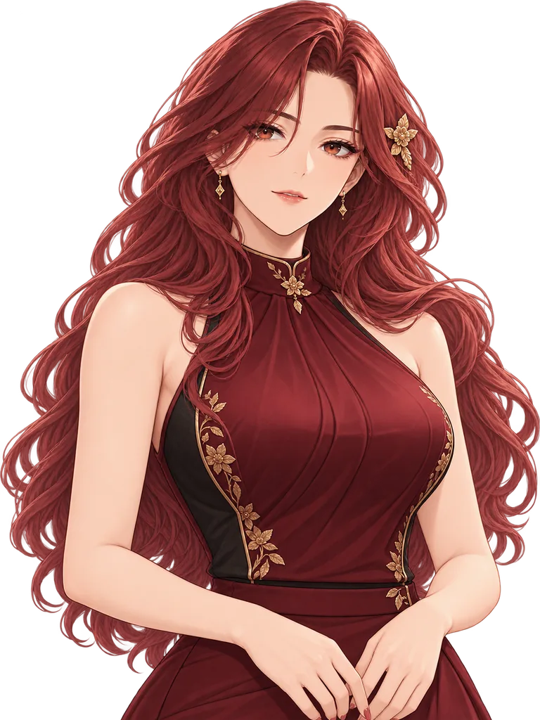 Illustrated portrait of Tsubaki